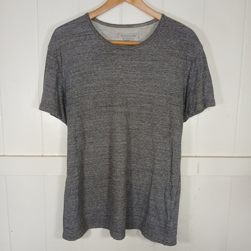 OUTERKNOWN 100% Recycled Cotton T-Shirt Mens Medium Grey Short Sleeve Tee